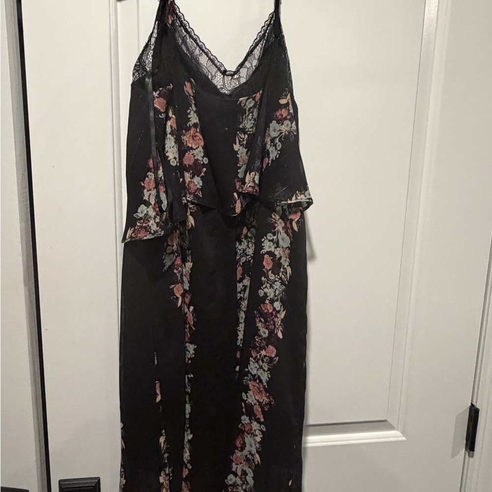 BCBGeneration Black Floral Maxi Dress